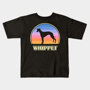 Whippet Vintage Sunset Dog Kids T-Shirt